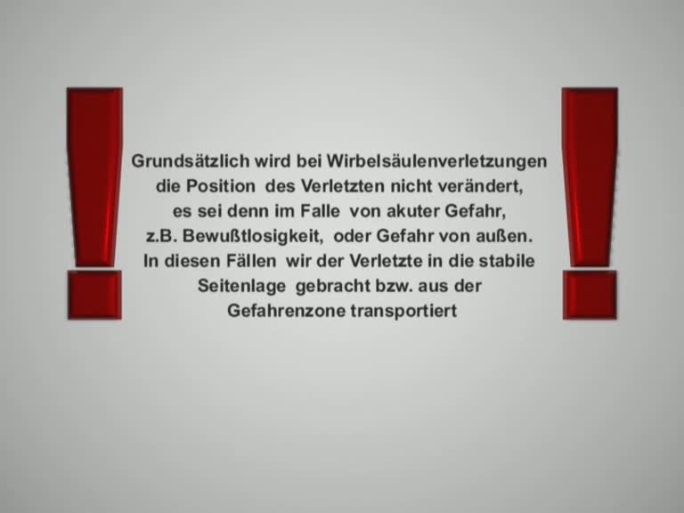 lagerung wirbelsaeulenverletzungen