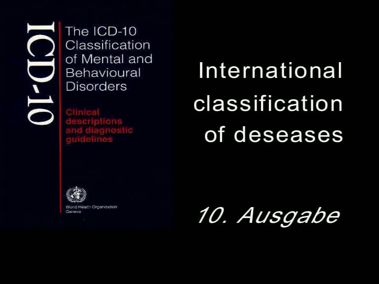 international classification of deseases Alkoholismus